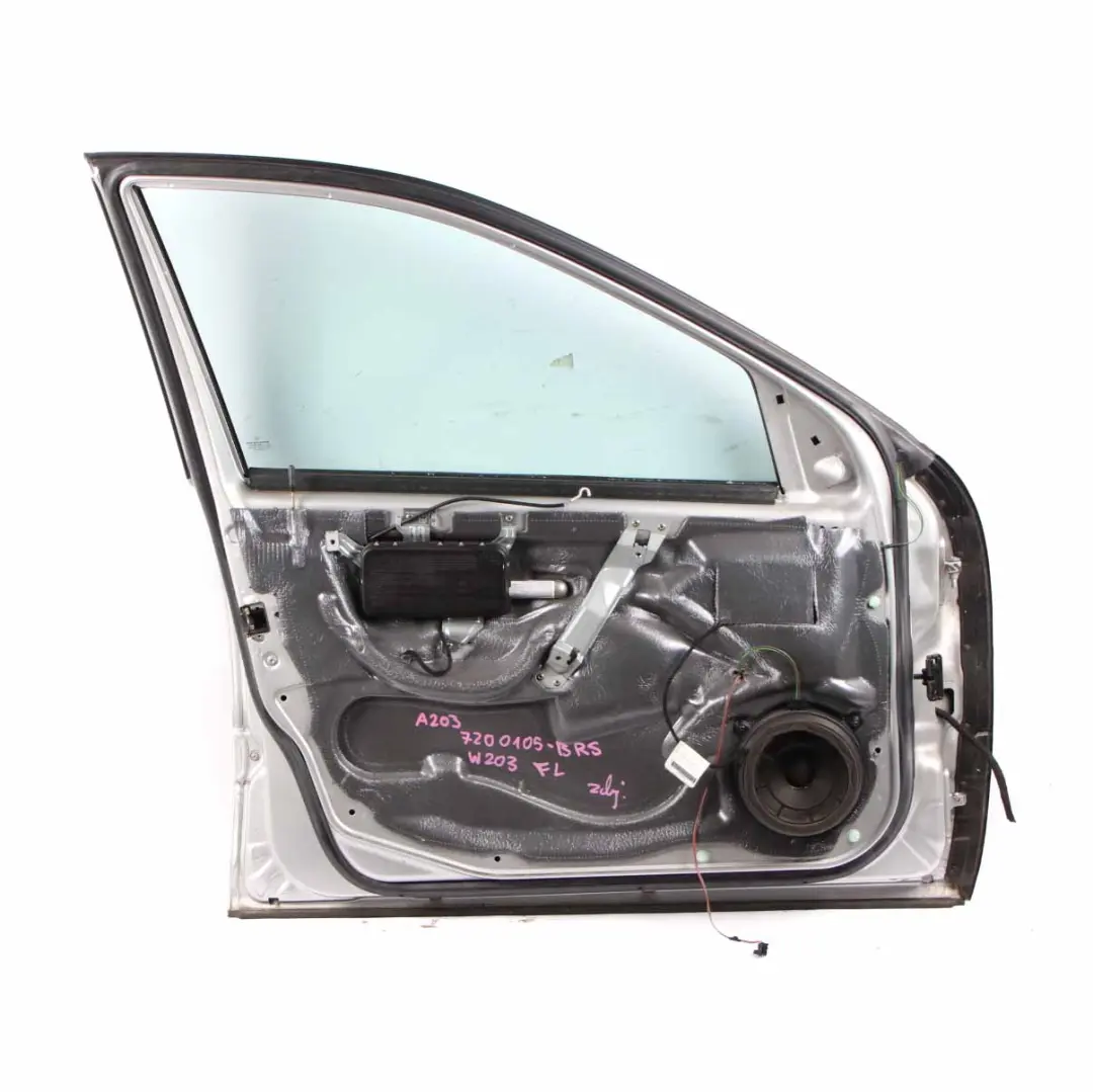 Door Front Left N/S Brilliant Silver Metallic - 744 to Mercedes W203 with Part number A2037200105 Mercedes W203 Door Front Left N/S Brilliant Silver Metallic - 744 - SKU A2037200105-BRS - Part number A2037200105