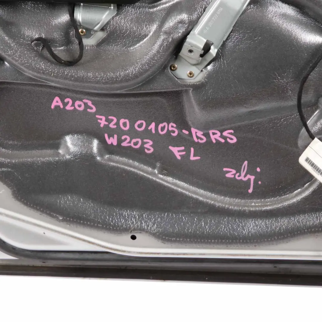 Door Front Left N/S Brilliant Silver Metallic - 744 to Mercedes W203 with Part number A2037200105 Mercedes W203 Door Front Left N/S Brilliant Silver Metallic - 744 - SKU A2037200105-BRS - Part number A2037200105