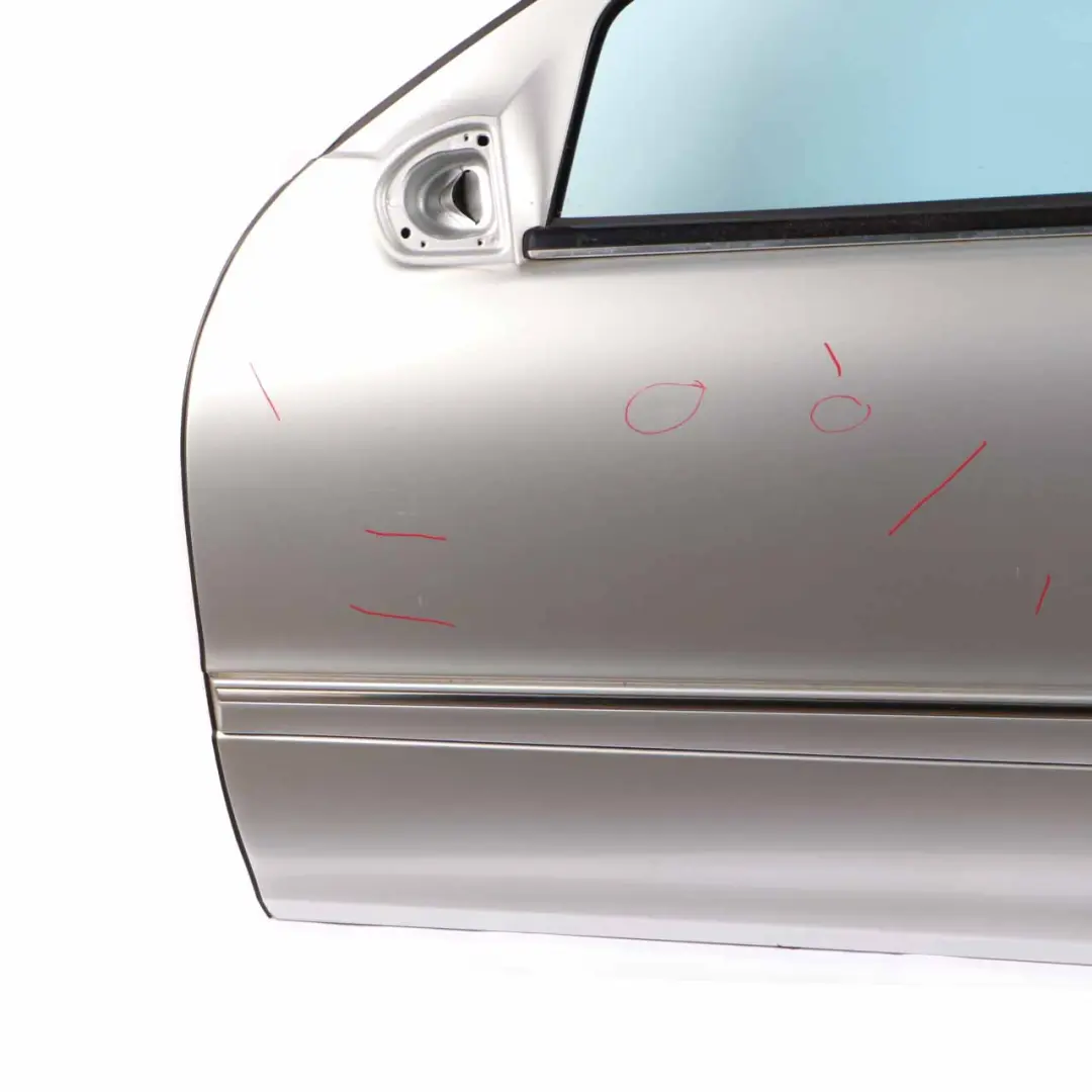 Door Front Left N/S Iridium Silver Metallic - 775 to Mercedes W203 with Part number A2037200105 Mercedes W203 Door Front Left N/S Iridium Silver Metallic - 775 - SKU A2037200105-IRS - Part number A2037200105
