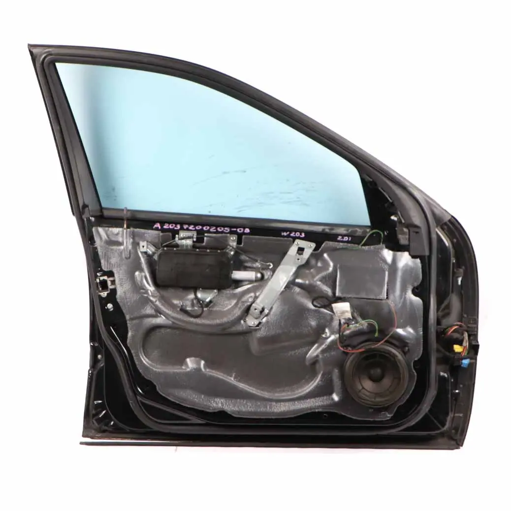 Door Front Left N/S Obsidian Black Metallic - 197 to Mercedes W203 with Part number A2037200105 Mercedes W203 Door Front Left N/S Obsidian Black Metallic - 197 - SKU A2037200105-OB - Part number A2037200105