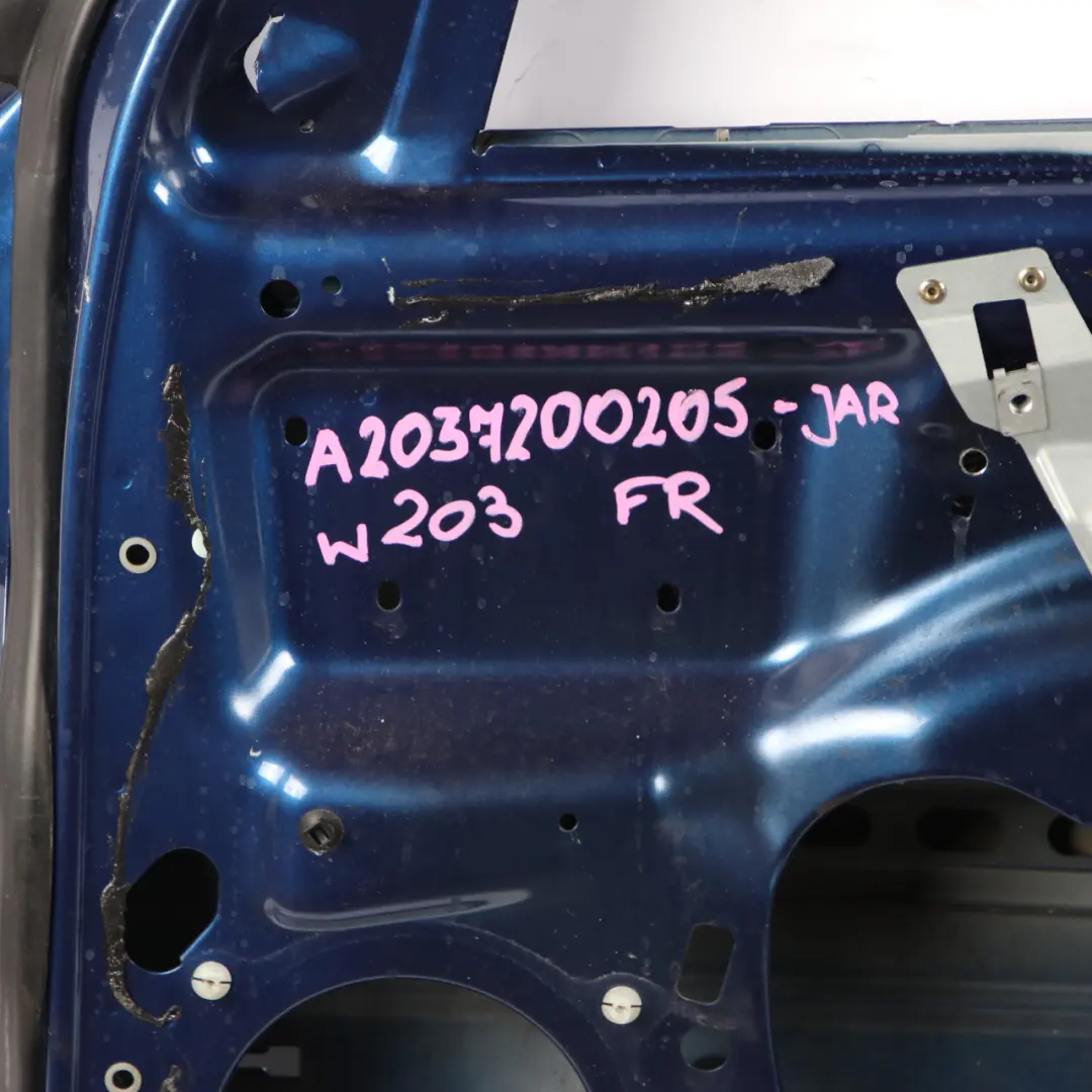 Door Front Right O/S Jaspis Blue Metallic - 345 to Mercedes W203 with Part number A2037200205 Mercedes W203 Door Front Right O/S Jaspis Blue Metallic - 345 - SKU A2037200205-JAR - Part number A2037200205