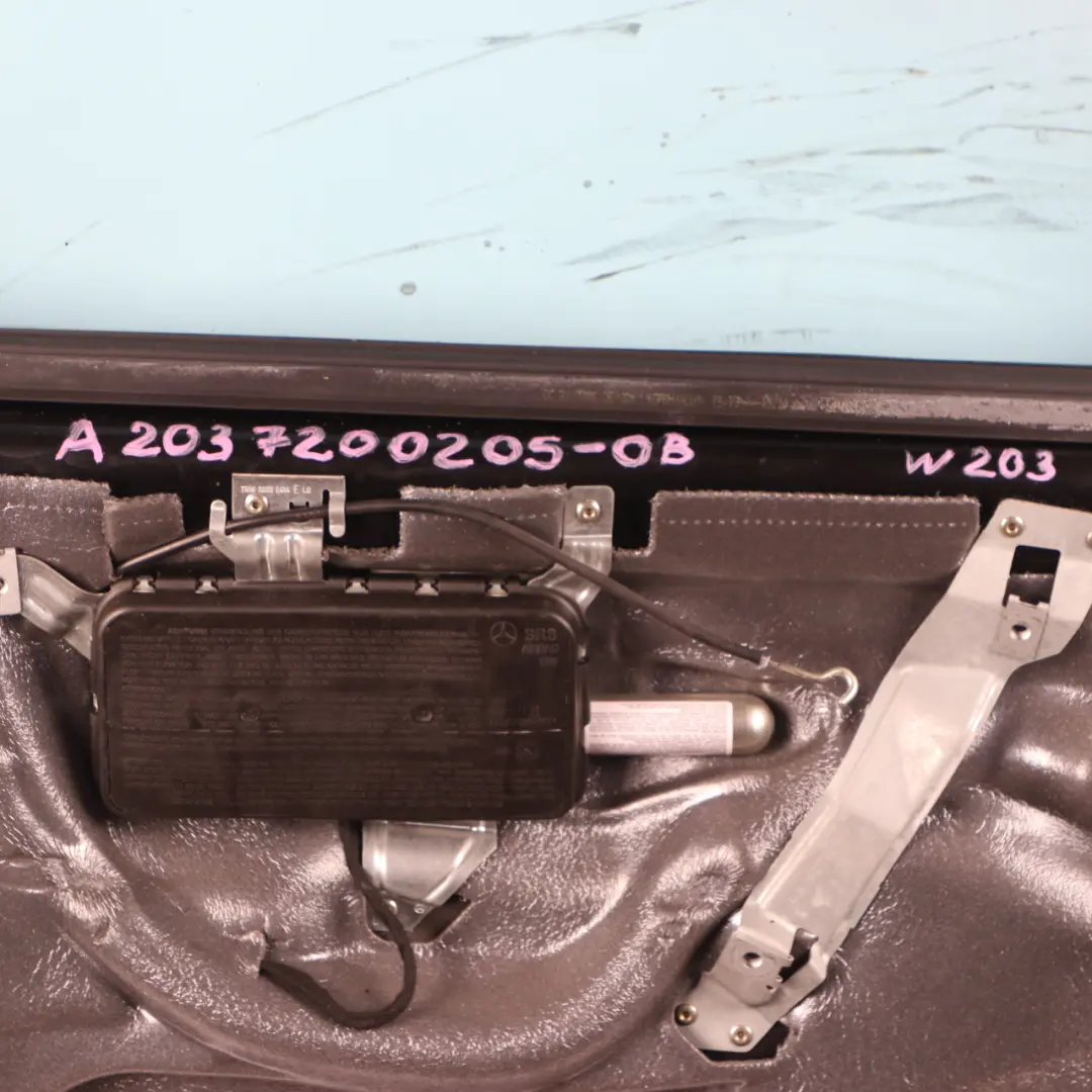 Door Front Right O/S Obsidian Black Metallic - 197 to Mercedes W203 with Part number A2037200205 Mercedes W203 Door Front Right O/S Obsidian Black Metallic - 197 - SKU A2037200205-OB - Part number A2037200205