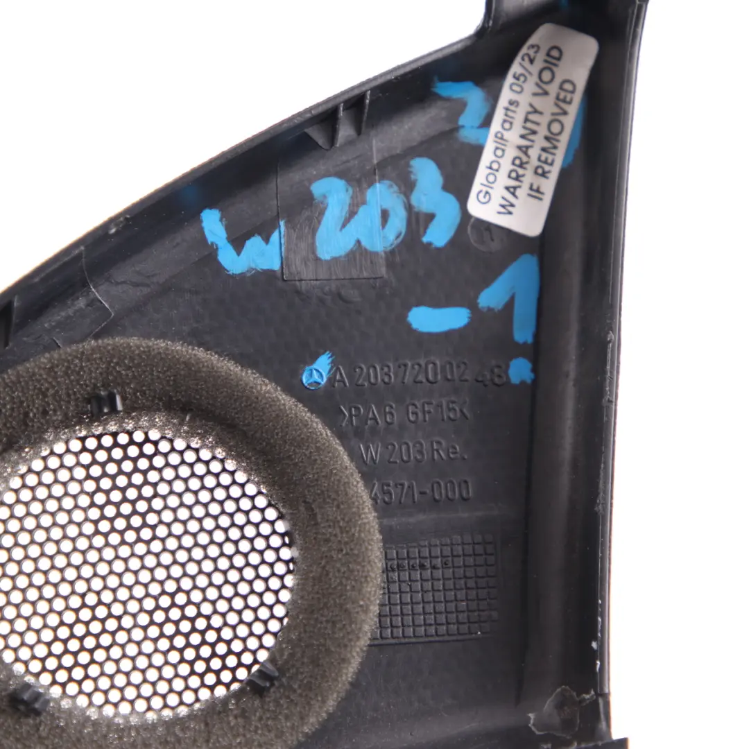 Mercedes W203 Couvercle Tweeter Speaker Triangle Trim Front Right - SKU A2037200248-1 - Numéro de pièce A2037200248