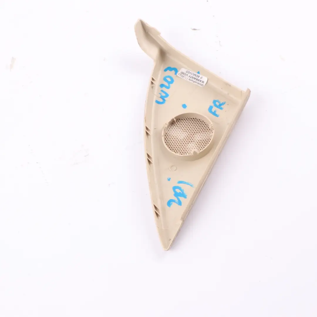 Speaker Tweeter Trim Cover Front Right O/S Beige to Mercedes W203 with Part number A2037200248 Mercedes W203 Speaker Tweeter Trim Cover Front Right O/S Beige - SKU A2037200248-2 - Part number A2037200248