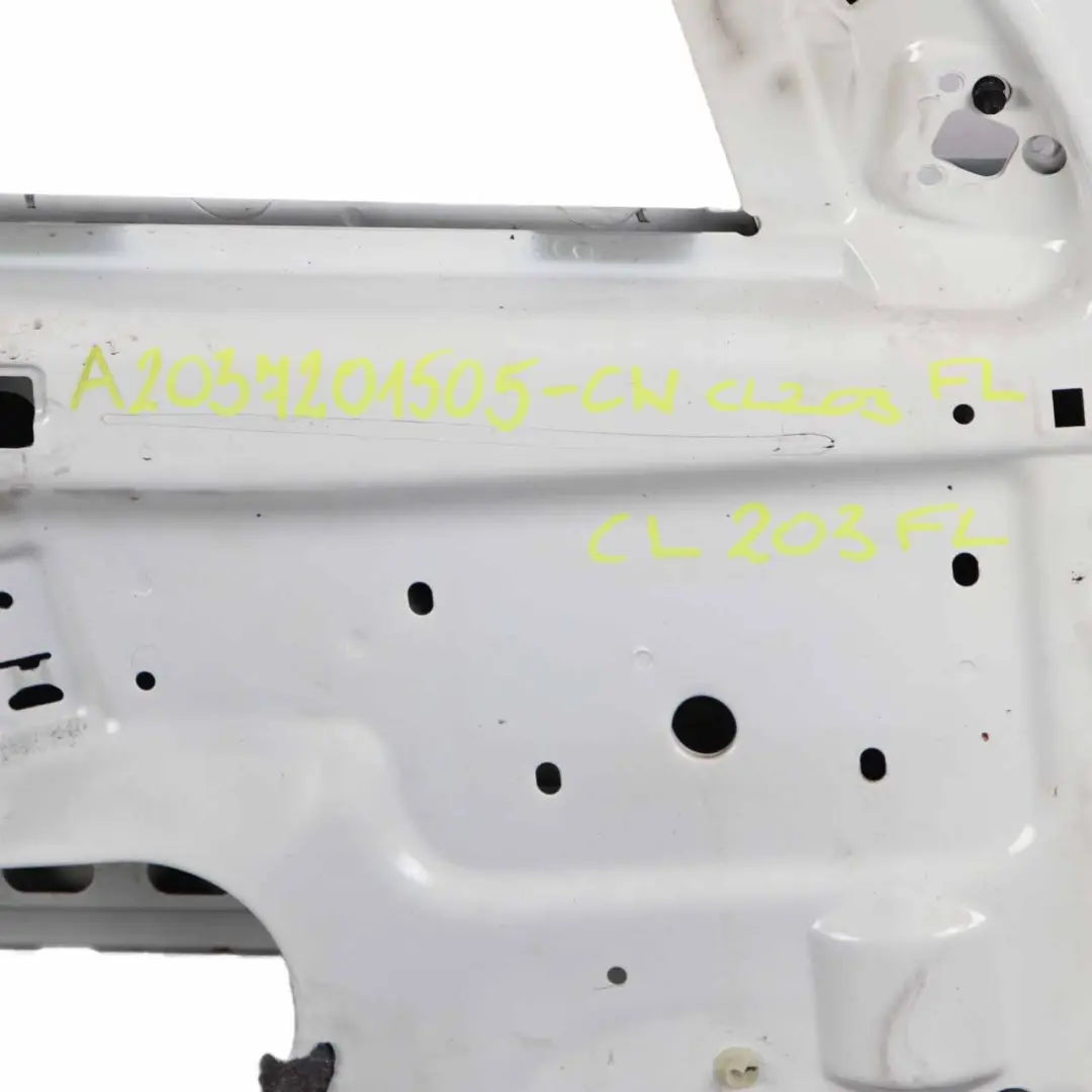 Door Front Left N/S Calcite White - 650 to Mercedes CL203 CLC with Part number A2037201505 Mercedes CL203 CLC Door Front Left N/S Calcite White - 650 - SKU A2037201505-CW - Part number A2037201505