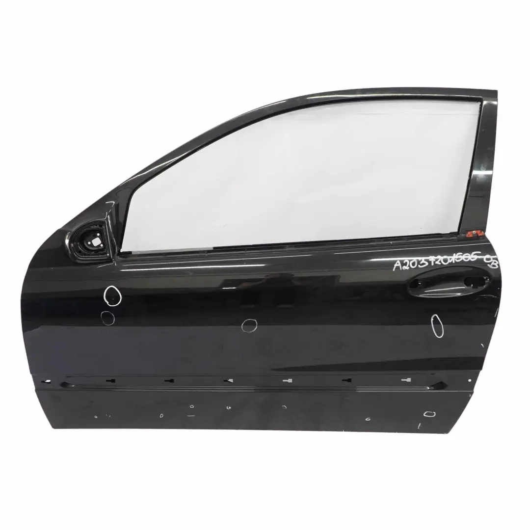 Mercedes CLC CL203 Door Front Left N/S Obsidian Black Metallic - 197U - SKU A2037201505-OB - Part number A2037201505