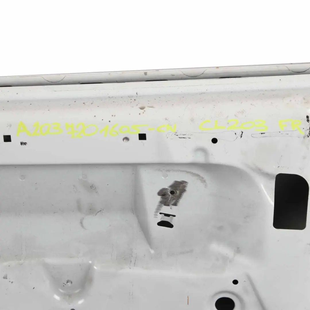 Door Front Right O/S Calcite White - 650 to Mercedes CLC CL203 with Part number A2037201605 Mercedes CLC CL203 Door Front Right O/S Calcite White - 650 - SKU A2037201605-CW - Part number A2037201605