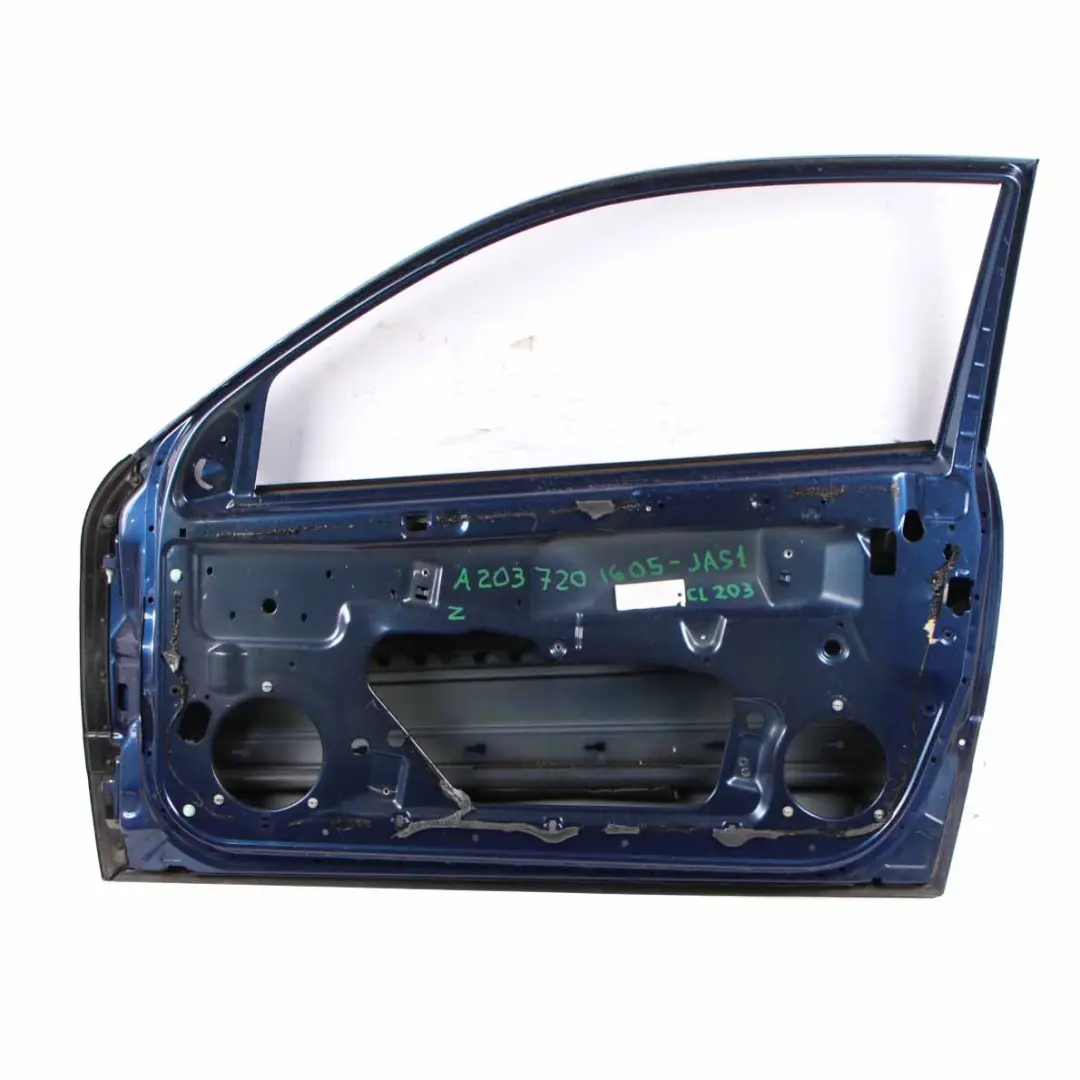 Door Front Right O/S Jaspisblau Blue Metallic - 345 to Mercedes CL203 with Part number A2037201605 Mercedes CL203 Door Front Right O/S Jaspisblau Blue Metallic - 345 - SKU A2037201605-JAS - Part number A2037201605