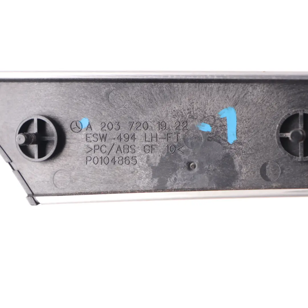 Door Strip Cover Trim Front Left N/S Interior Alu to Mercedes W203 with Part number A2037201922 Mercedes W203 Door Strip Cover Trim Front Left N/S Interior Alu - SKU A2037201922-1 - Part number A2037201922