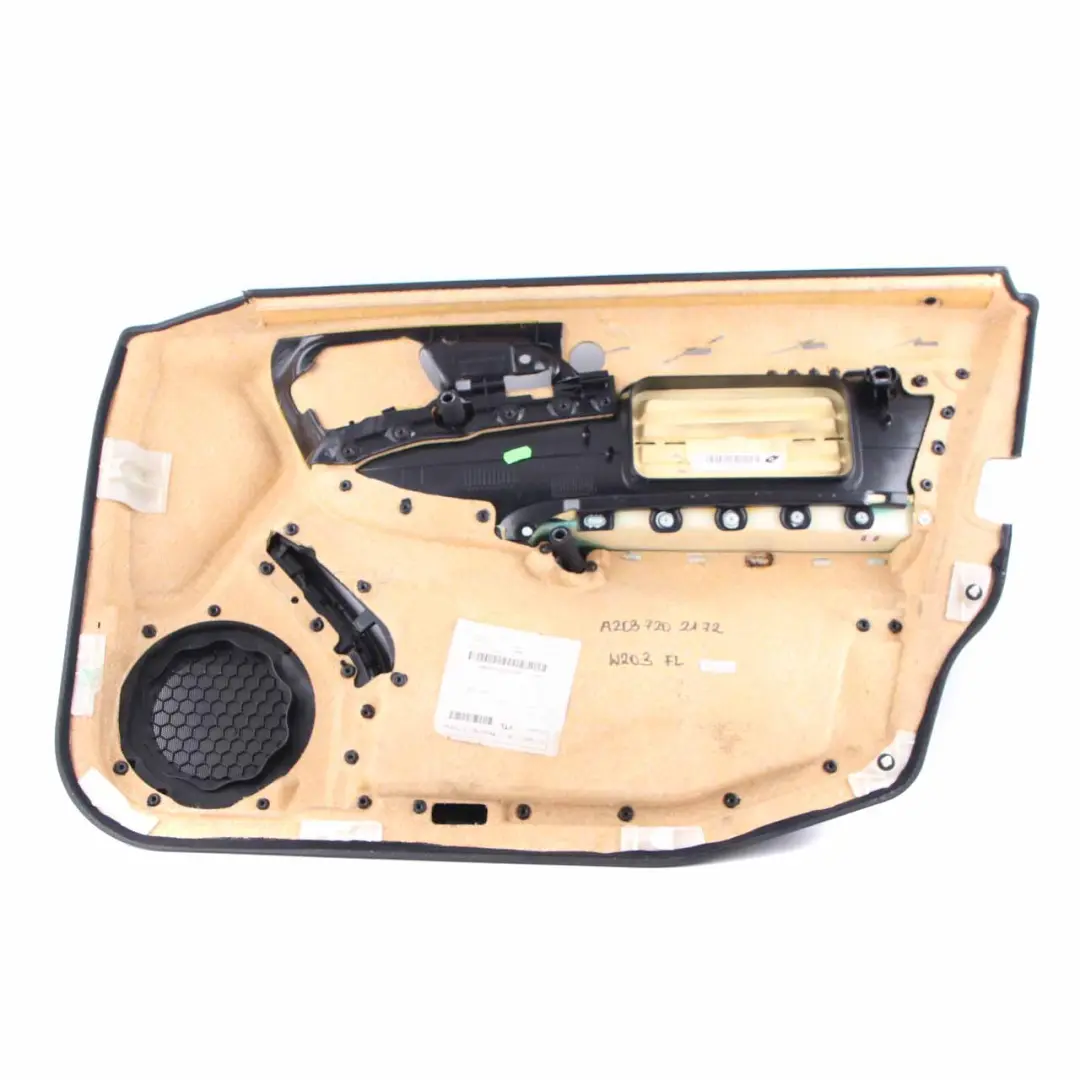 Mercedes W203 Door Card Front Left N/S Door Trim Panel Imitation Leather Black - SKU A2037202172 - Part number A2037202172