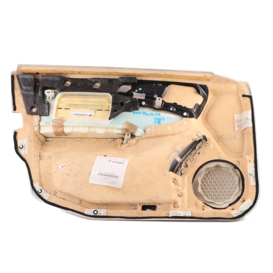 Door Card Front Right O/S Door Trim Panel Lining Cloth Beige to Mercedes W203 with Part number A2037202672 Mercedes W203 Door Card Front Right O/S Door Trim Panel Lining Cloth Beige - SKU A2037202672 - Part number A2037202672