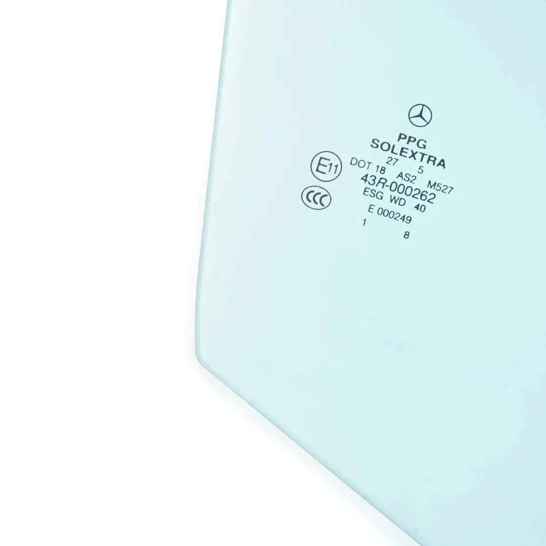 Window Glass Front Door Right O/S Glazing Blue AS2 to Mercedes W203 with Part number A2037252010 Mercedes W203 Window Glass Front Door Right O/S Glazing Blue AS2 - SKU A2037252010 - Part number A2037252010