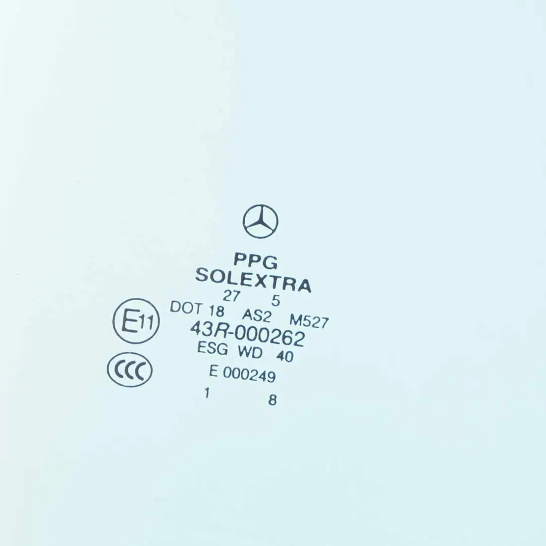 Mercedes W203 Szyba Drzwi Prawy Przód AS2 - SKU A2037252010 - Numer Części A2037252010