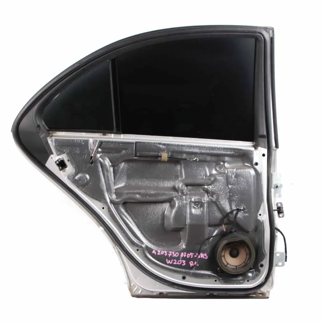 Mercedes W203 Door Rear Left N/S Brilliant Silver Metallic - 744 - SKU A2037300705-BRS - Part number A2037300705
