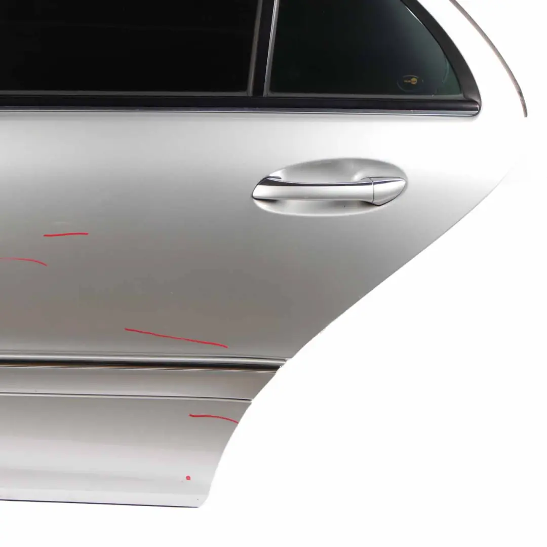 Mercedes W203 Door Rear Left N/S Brilliant Silver Metallic - 744 - SKU A2037300705-BRS - Part number A2037300705