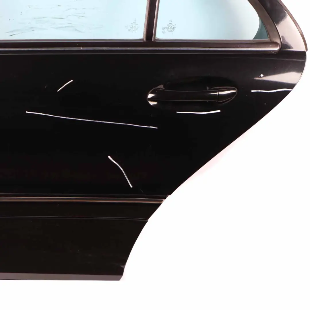Door Rear Left N/S Obsidian Black Metallic - 197 to Mercedes W203 with Part number A2037300705 Mercedes W203 Door Rear Left N/S Obsidian Black Metallic - 197 - SKU A2037300705-OB - Part number A2037300705