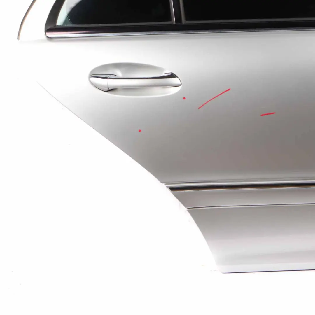 Door Rear Right O/S Brilliant Silver Metallic - 744 to Mercedes W203 with Part number A2037300805 Mercedes W203 Door Rear Right O/S Brilliant Silver Metallic - 744 - SKU A2037300805-BRS - Part number A2037300805