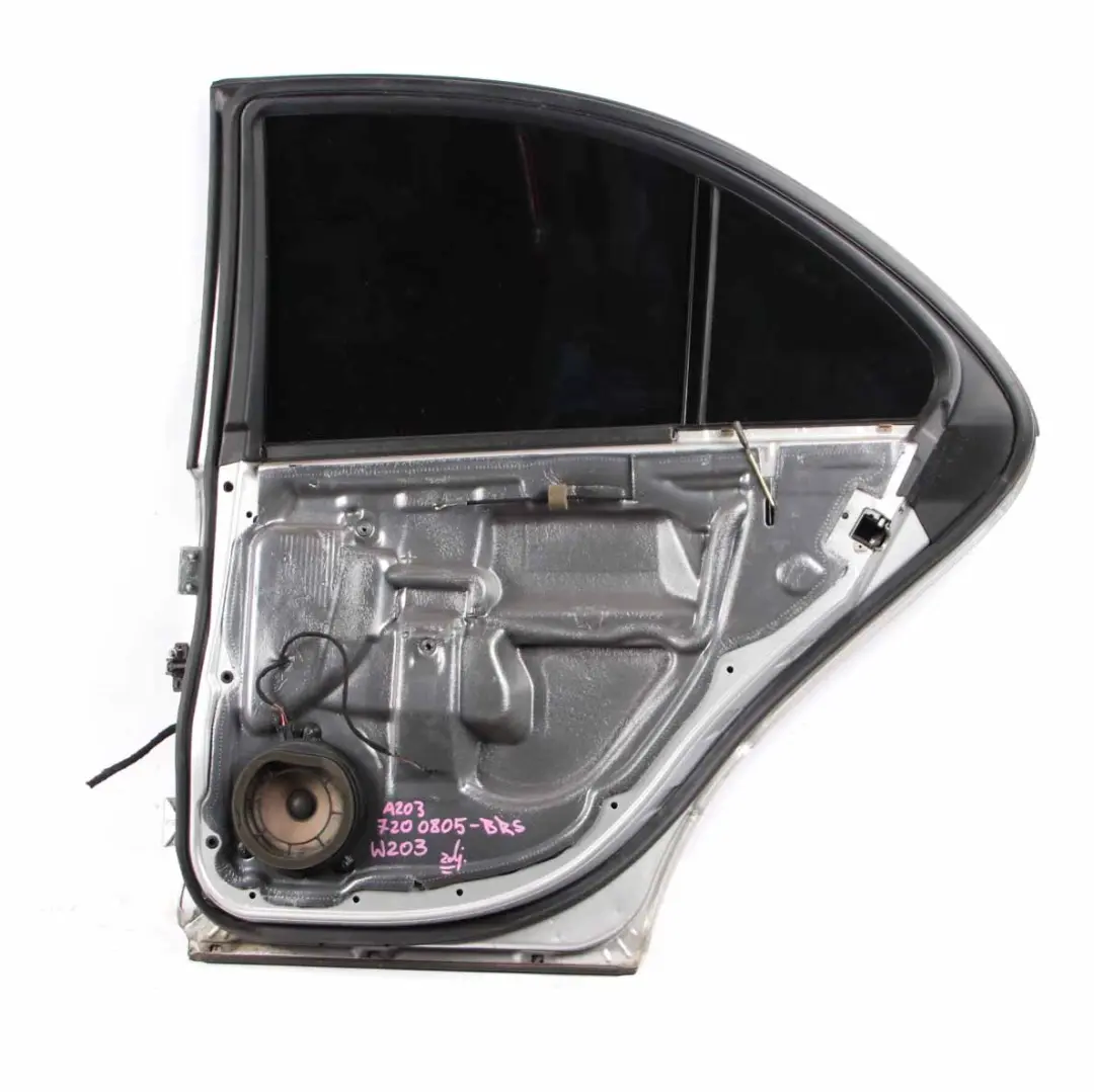Door Rear Right O/S Brilliant Silver Metallic - 744 to Mercedes W203 with Part number A2037300805 Mercedes W203 Door Rear Right O/S Brilliant Silver Metallic - 744 - SKU A2037300805-BRS - Part number A2037300805