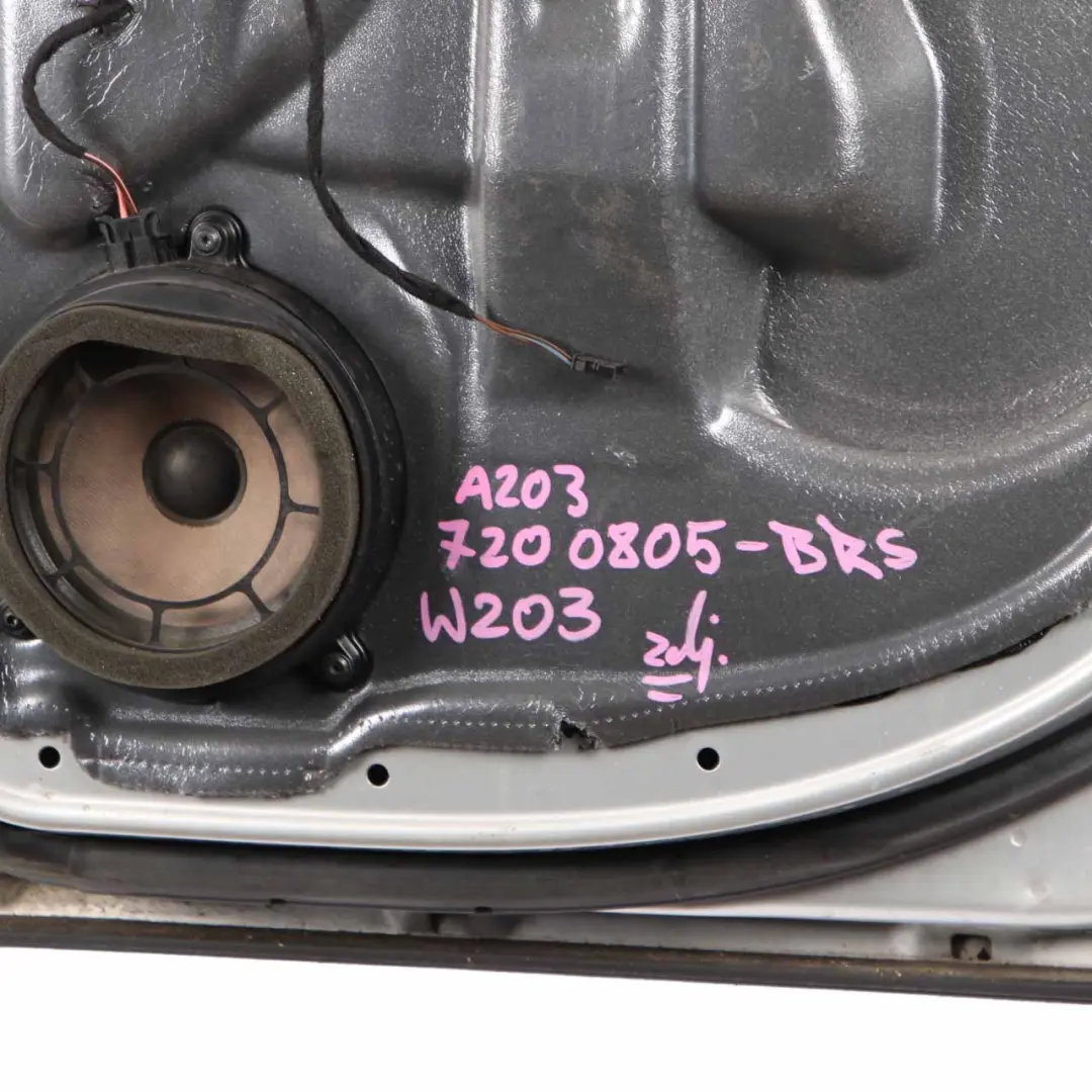Door Rear Right O/S Brilliant Silver Metallic - 744 to Mercedes W203 with Part number A2037300805 Mercedes W203 Door Rear Right O/S Brilliant Silver Metallic - 744 - SKU A2037300805-BRS - Part number A2037300805