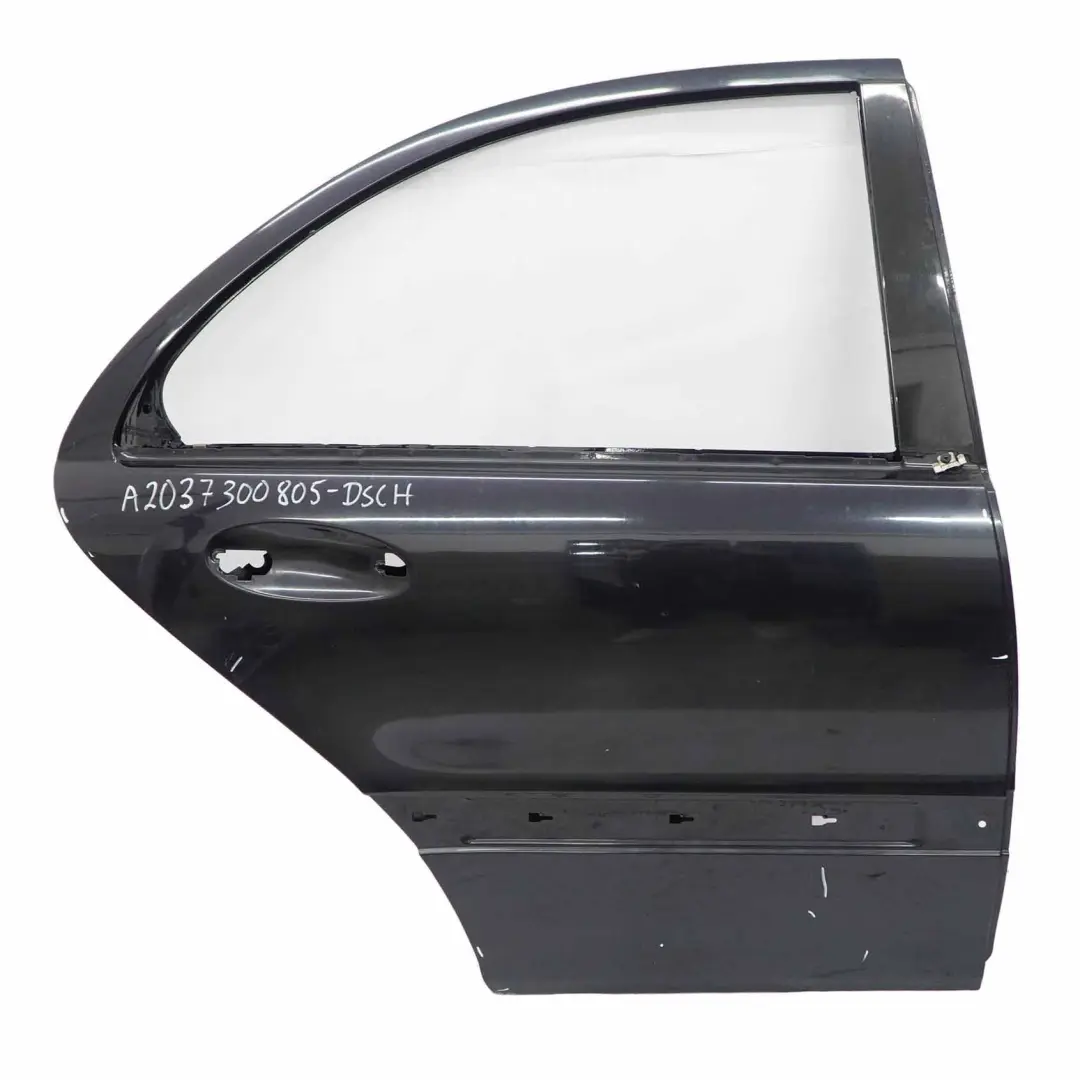 Mercedes W203 Door Rear Right O/S Diamantschwarz Diamond Black Metallic - 768 - SKU A2037300805-DSCH - Part number A2037300805