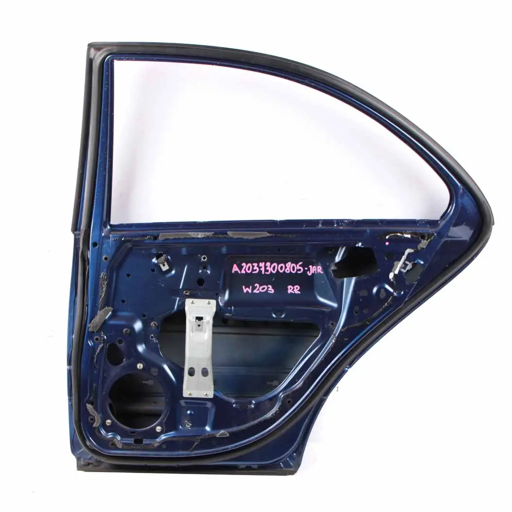 Door Rear Right O/S Jaspisblau Blue Metallic - 345 to Mercedes W203 with Part number A2037300805 Mercedes W203 Door Rear Right O/S Jaspisblau Blue Metallic - 345 - SKU A2037300805-JAR - Part number A2037300805