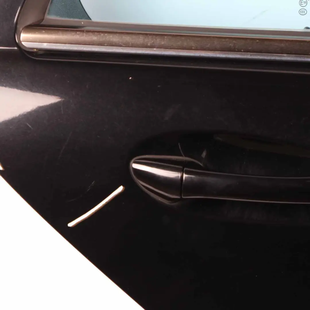 Door Rear Right O/S Obsidian Black Metallic - 197 to Mercedes W203 with Part number A2037300805 Mercedes W203 Door Rear Right O/S Obsidian Black Metallic - 197 - SKU A2037300805-OB - Part number A2037300805