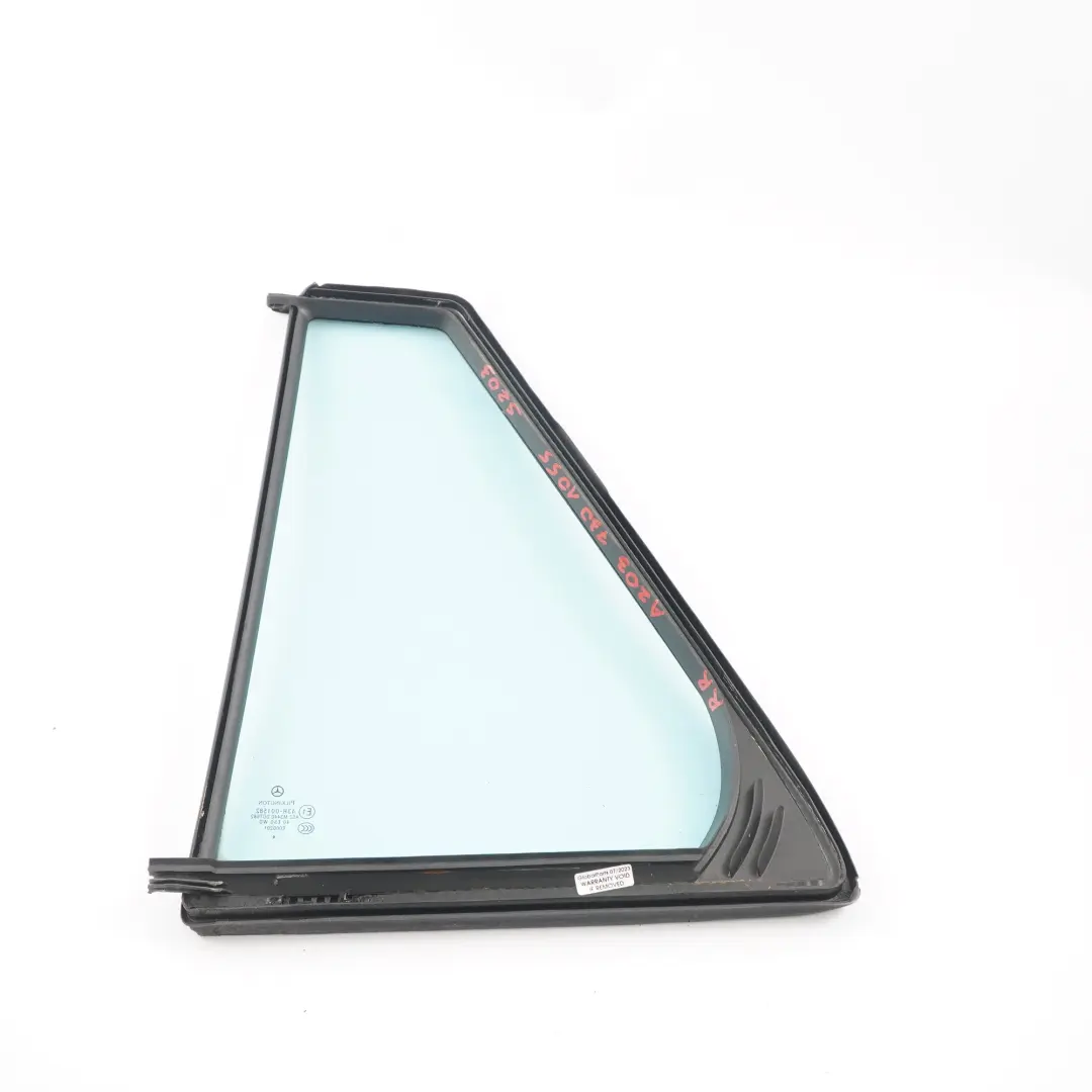 Side Window Fixed Glass Rear Door Right O/S AS2 to Mercedes W203 Estate with Part number A2037301055 Mercedes W203 Estate Side Window Fixed Glass Rear Door Right O/S AS2 - SKU A2037301055 - Part number A2037301055