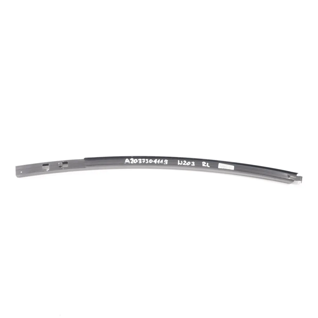Window Pillar Rear Left N/S Finisher Strip to Mercedes W203 Touring with Part number A2037301119 Mercedes W203 Touring Window Pillar Rear Left N/S Finisher Strip - SKU A2037301119 - Part number A2037301119