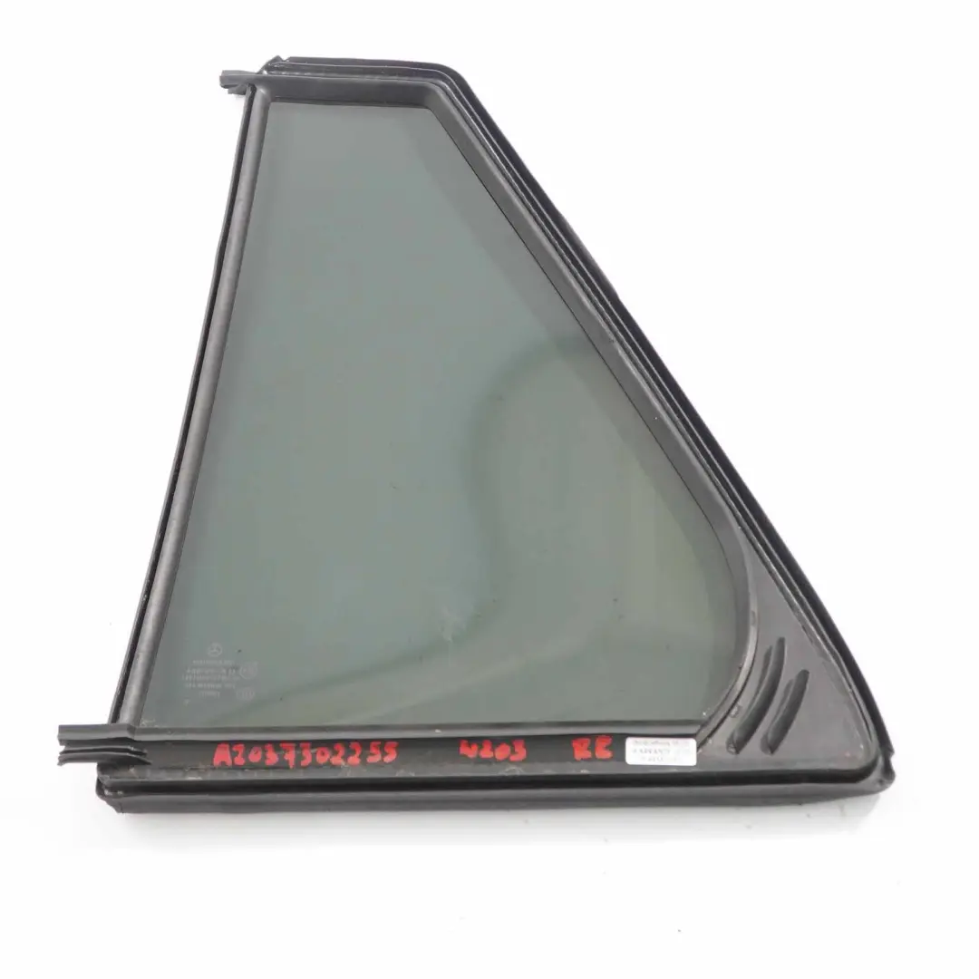 Side Window Door Rear Right O/S Glass AS3 to Mercedes W203 Estate with Part number A2037302255 Mercedes W203 Estate Side Window Door Rear Right O/S Glass AS3 - SKU A2037302255 - Part number A2037302255