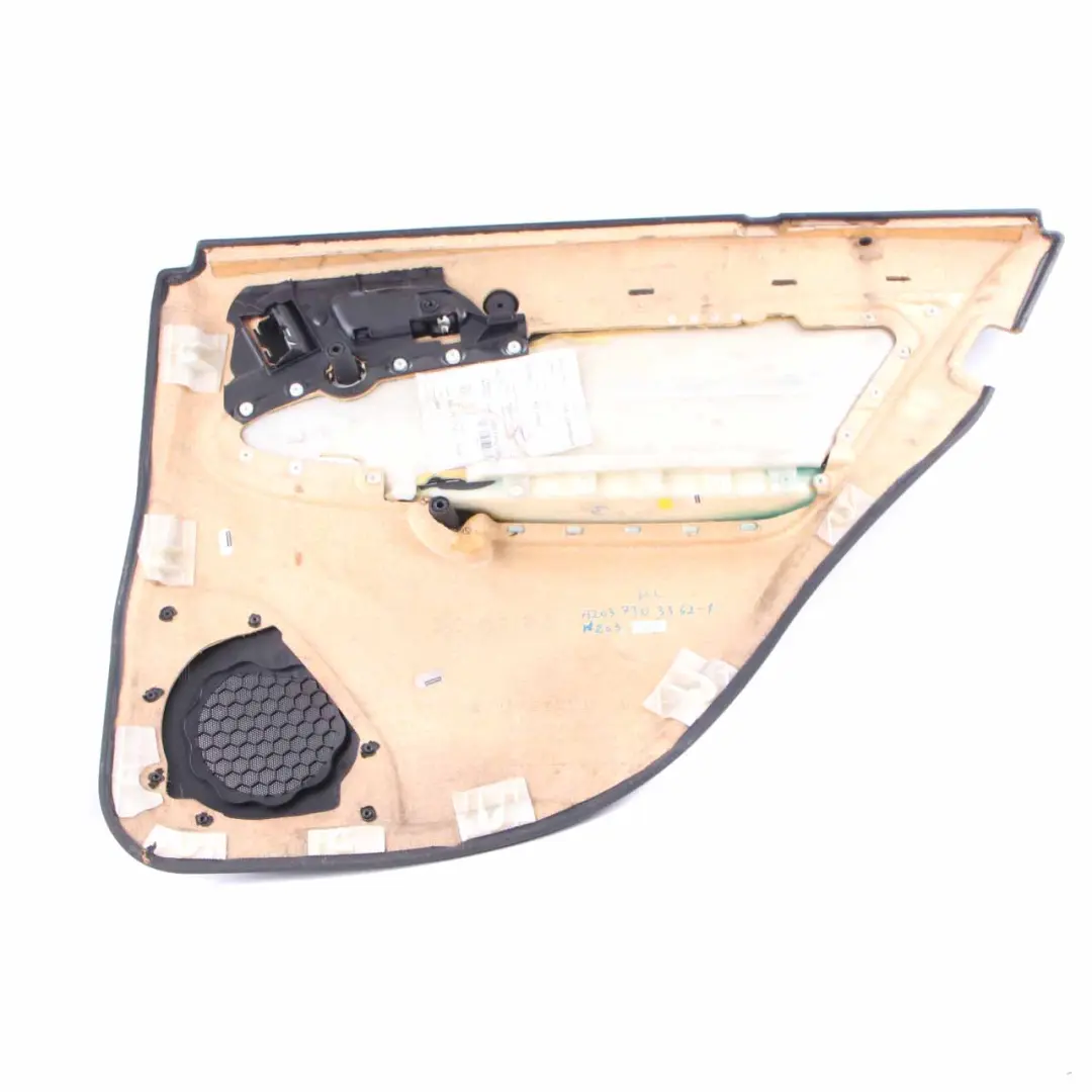Mercedes W203 Door Card Rear Left N/S Trim Panel Imitation Leather Black - SKU A2037303362-1 - Part number A2037303362