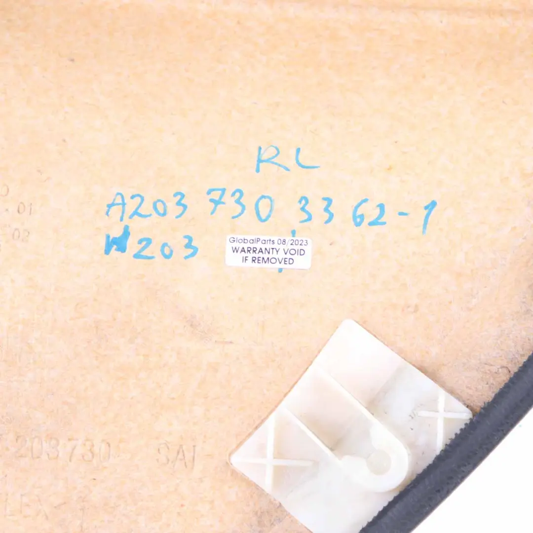 Mercedes W203 Door Card Rear Left N/S Trim Panel Imitation Leather Black - SKU A2037303362-1 - Part number A2037303362