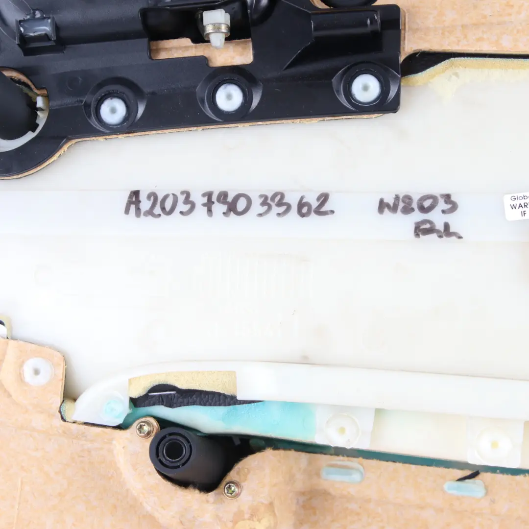 Door Card Rear Left N/S Trim Panel Imitation Leather Black to Mercedes W203 with Part number A2037303362 Mercedes W203 Door Card Rear Left N/S Trim Panel Imitation Leather Black - SKU A2037303362 - Part number A2037303362