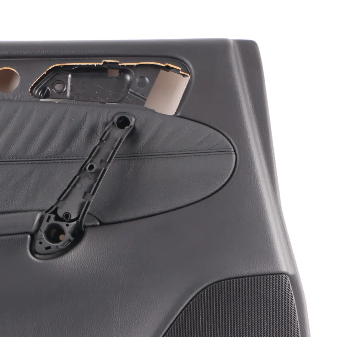 Door Card Rear Left N/S Trim Panel Black Leather to Mercedes W203 with Part number A2037303762 Mercedes W203 Door Card Rear Left N/S Trim Panel Black Leather - SKU A2037303762-1 - Part number A2037303762