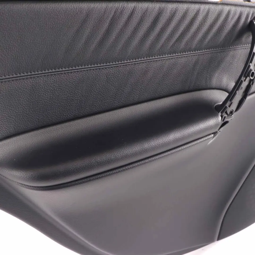 Door Card Rear Left N/S Trim Panel Black Leather to Mercedes W203 with Part number A2037303762 Mercedes W203 Door Card Rear Left N/S Trim Panel Black Leather - SKU A2037303762-1 - Part number A2037303762