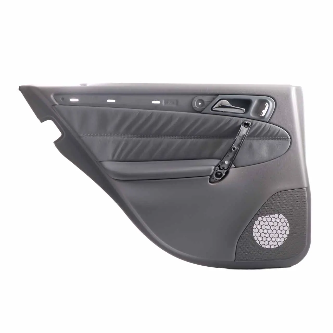 Mercedes W203 Tarjeta de Puerta Trasera Izquierda Embellecedor Cuero Gris