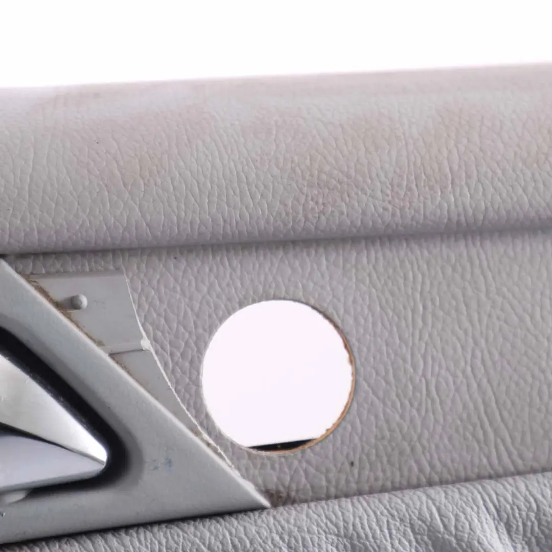 Door Card Trim Panel Right O/S Grey Leather to Mercedes W203 Rear with Part number A2037303862 Mercedes W203 Rear Door Card Trim Panel Right O/S Grey Leather - SKU A2037303862 - Part number A2037303862