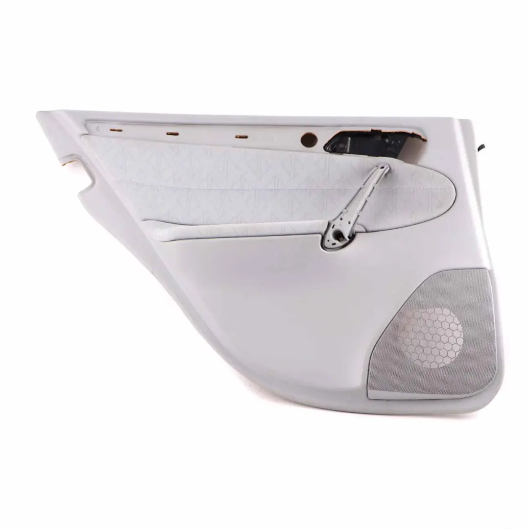 Door Card Rear Left N/S Trim Panel Cover Lining Cloth Grey to Mercedes W203 with Part number A2037303970 Mercedes W203 Door Card Rear Left N/S Trim Panel Cover Lining Cloth Grey - SKU A2037303970-1 - Part number A2037303970