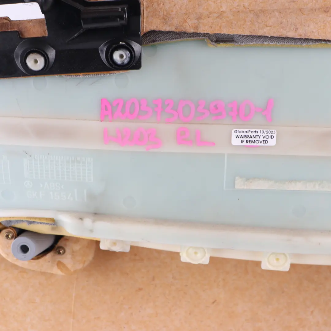 Door Card Rear Left N/S Trim Panel Cover Lining Cloth Grey to Mercedes W203 with Part number A2037303970 Mercedes W203 Door Card Rear Left N/S Trim Panel Cover Lining Cloth Grey - SKU A2037303970-1 - Part number A2037303970