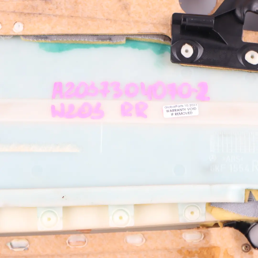 Door Card Rear Right O/S Trim Panel Cover Lining Cloth Grey to Mercedes W203 with Part number A2037304070 Mercedes W203 Door Card Rear Right O/S Trim Panel Cover Lining Cloth Grey - SKU A2037304070-2 - Part number A2037304070