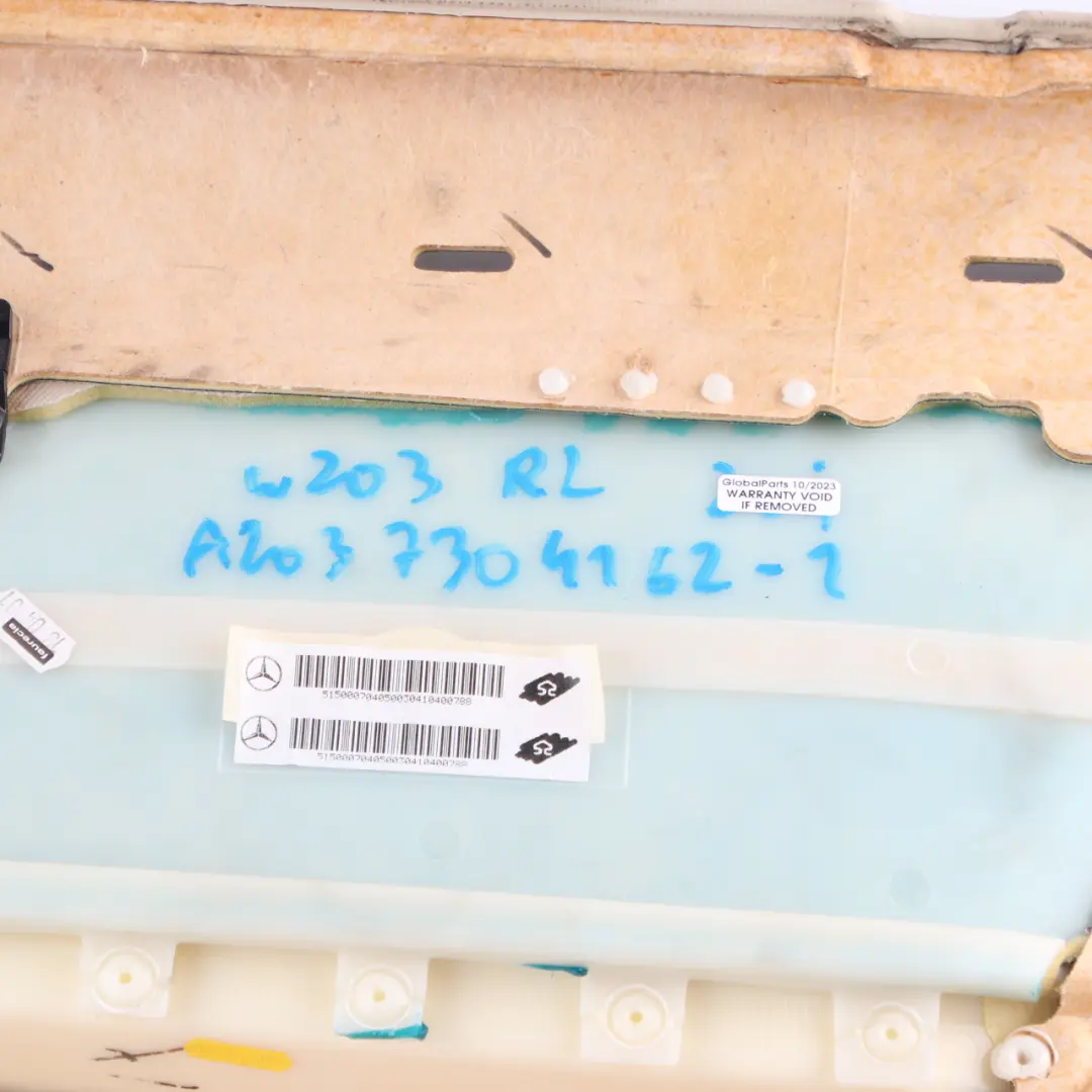 Mercedes W203 Door Card Rear Left N/S Door Trim Panel Cloth Beige - SKU A2037304162-1 - Part number A2037304162