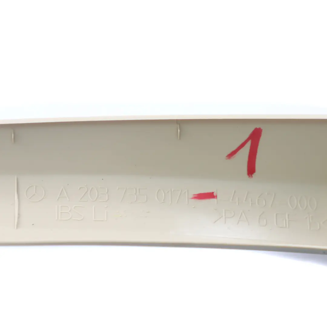 Left N/S Door Window Frame Trim Cover Beige to Mercedes W203 Rear with Part number A2037350171 Mercedes W203 Rear Left N/S Door Window Frame Trim Cover Beige - SKU A2037350171-1 - Part number A2037350171