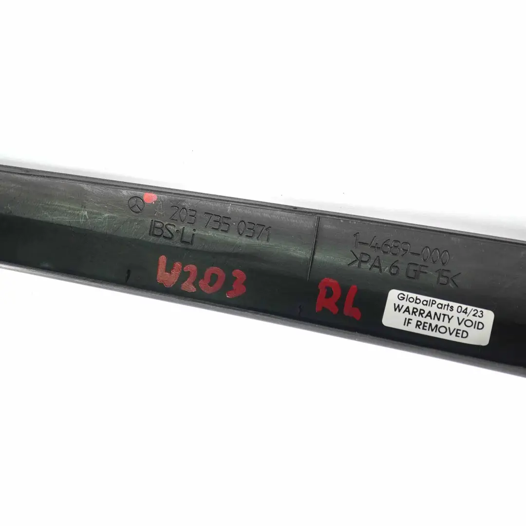 Window Trim Frame Strip Door Rear Left N/S to Mercedes W203 Touring with Part number A2037350371 Mercedes W203 Touring Window Trim Frame Strip Door Rear Left N/S - SKU A2037350371 - Part number A2037350371