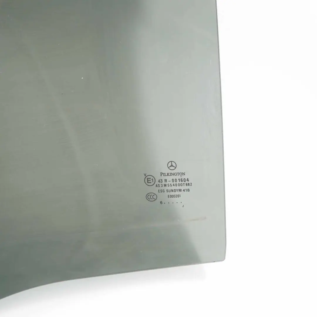 Mercedes W203 Saloon Rear Left N/S Window Glass Black AS3 - SKU A2037352710 - Part number A2037352710