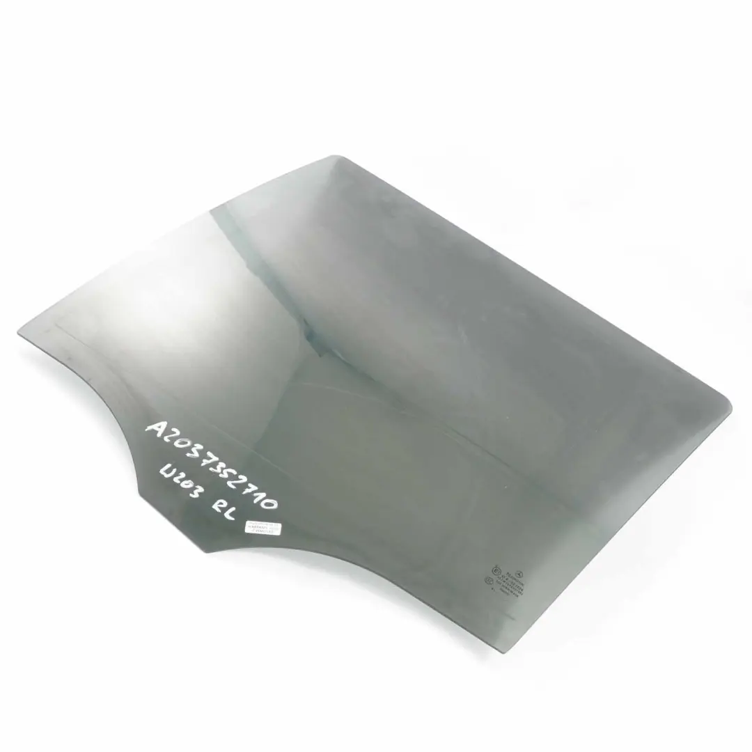 Mercedes W203 Saloon Rear Left N/S Window Glass Black AS3 - SKU A2037352710 - Part number A2037352710
