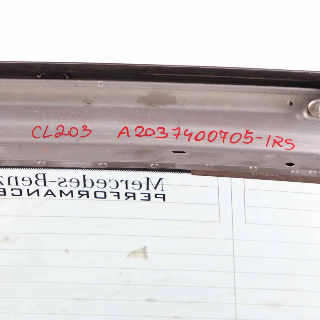 Boot Trunk Lid Tailgate Iridium Silver Metallic - 775 to Mercedes CLC CL203 with Part number A2037400705 Mercedes CLC CL203 Boot Trunk Lid Tailgate Iridium Silver Metallic - 775 - SKU A2037400705-IRS1 - Part number A2037400705