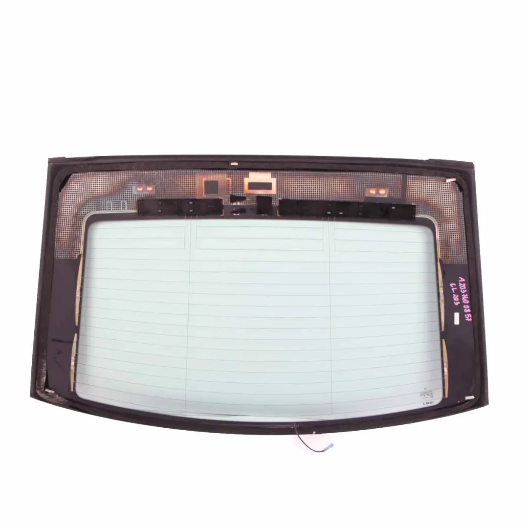 Window Glass Glazing AS2 Green to Mercedes CL203 CLC Rear with Part number A2036700180 Mercedes CL203 CLC Rear Window Glass Glazing AS2 Green - SKU A2037400857 - Part number A2036700180
