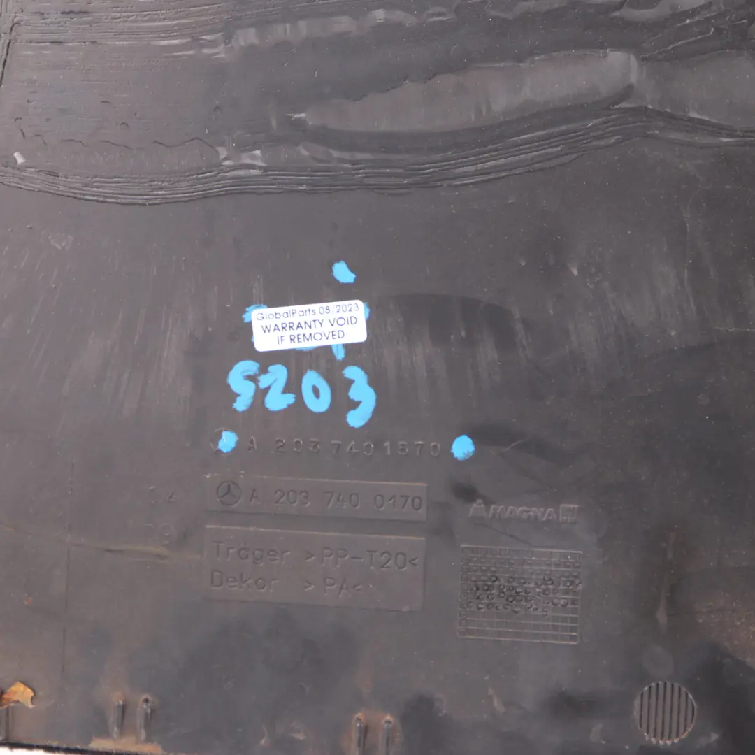 Boot Trunk Tailgate Interior Trim Panel Cover A2037401570 to Mercedes W203 Estate with Part number A2037401370 Mercedes W203 Estate Boot Trunk Tailgate Interior Trim Panel Cover A2037401570 - SKU A2037401370 - Part number A2037401370