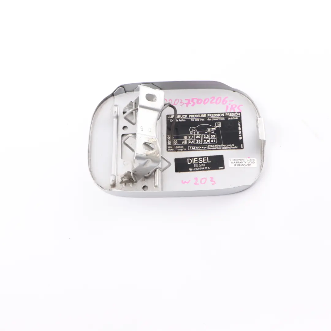 Mercedes W203 Coperchio tappo serbatoio Iridium Silver Metallic - 775 - SKU A2037500206-IRS - Numero di parte A2037500206