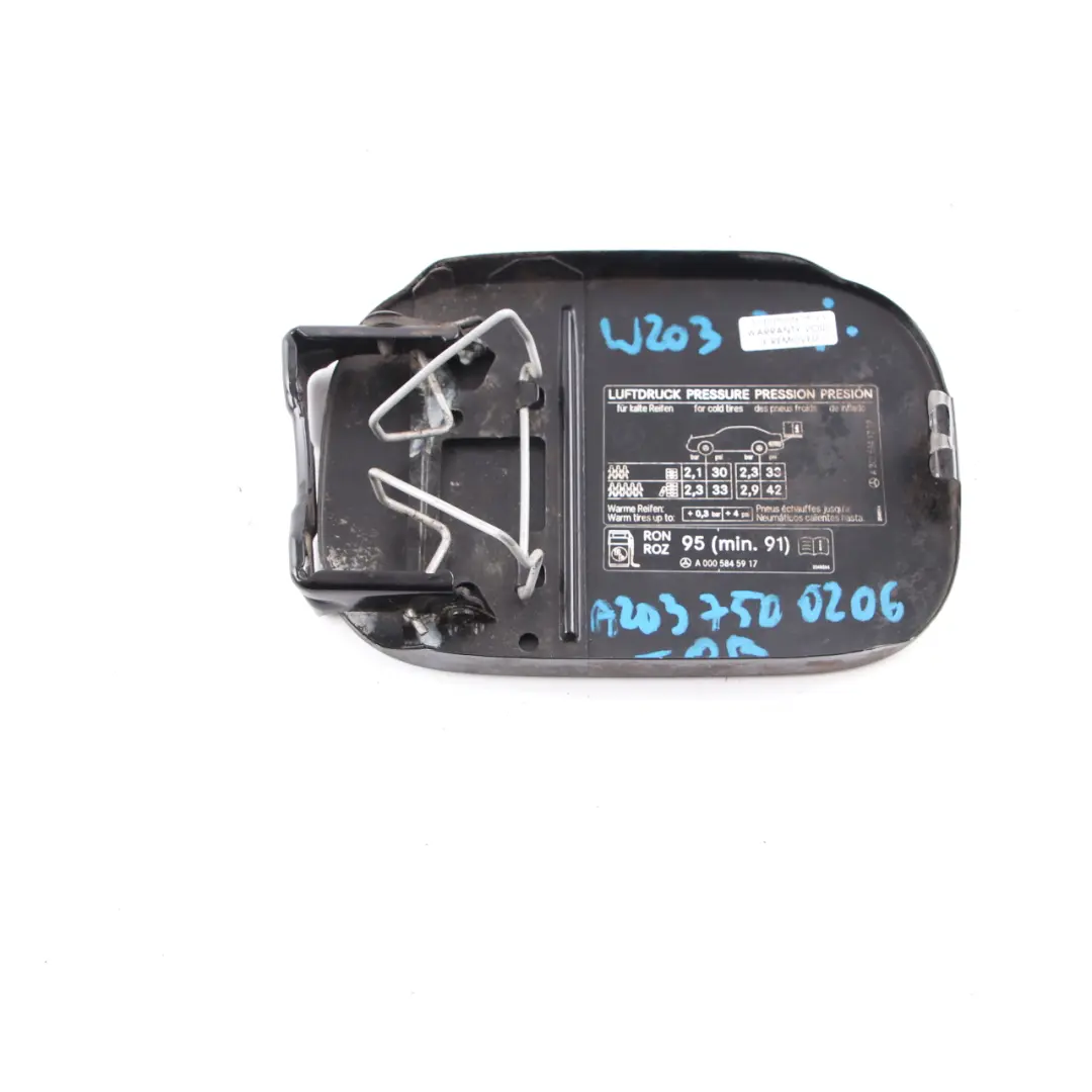Mercedes W203 Fuel Filler Fill in Flap Tank Cap Cover Obsidian Black - 197 - SKU A2037500206-OB - Part number A2037500206