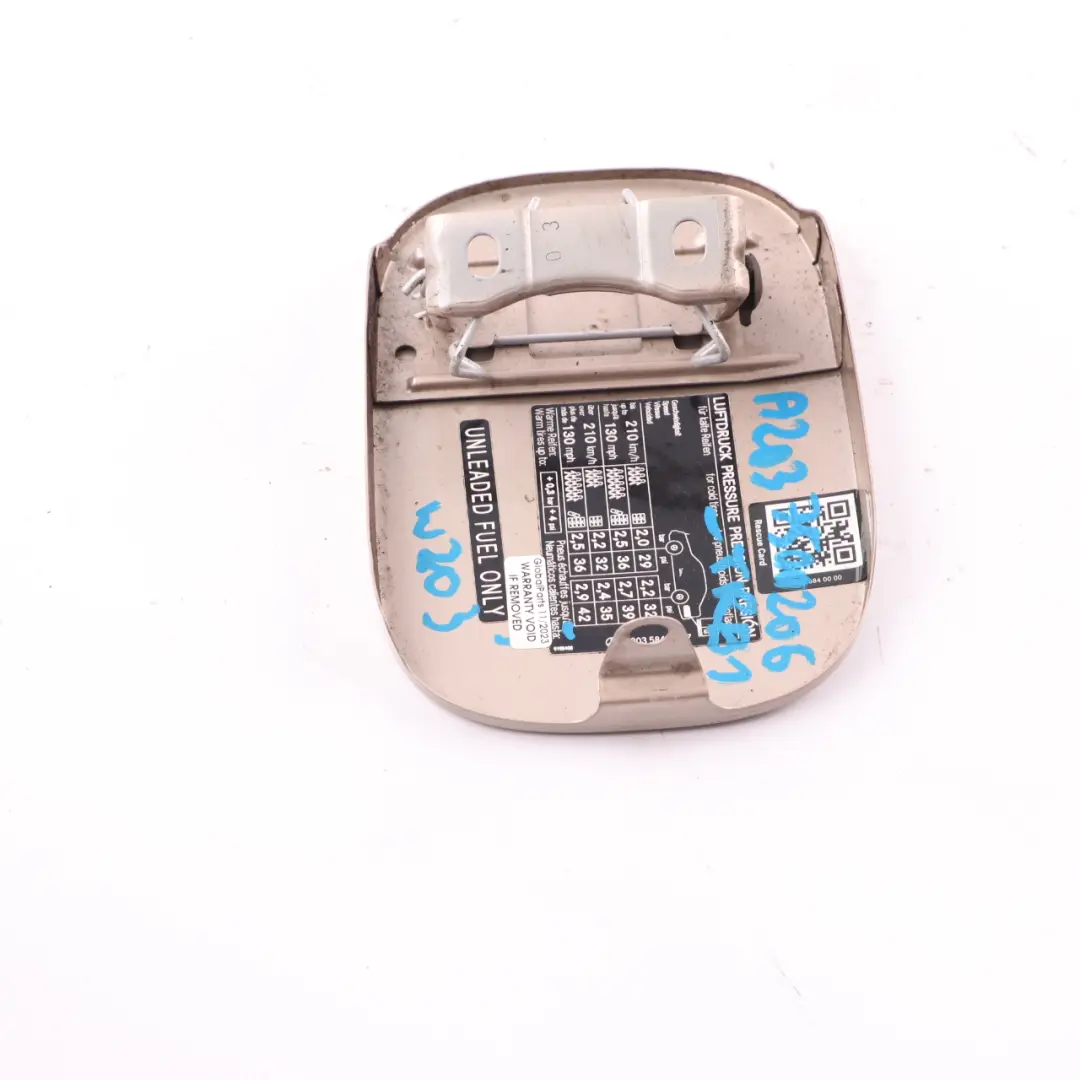 Mercedes W203 Fuel Filler Flap Tank Cap Cover Travertine Beige - 693 - SKU A2037500206-TRB1 - Part number A2037500206